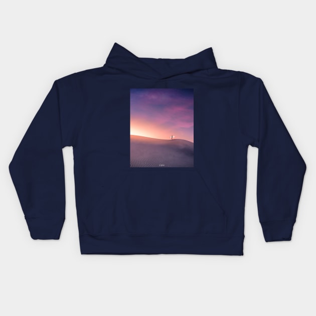 Desert Surfing Kids Hoodie by ArijitWorks